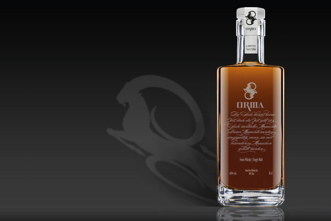 ORMA Swiss Whisky Flasche